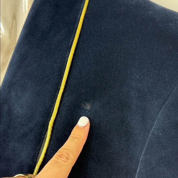 Edgar Pomeroy Saks Fifth Avenue Luxurious Velvet Blazer with Gold Accents - Picture 3 of 12